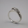 thumbnail image 4 of K-KED Pure S925 Sterling Silver Band Lucky Men Gift Retro Carved Dragon Ring, 4 of 5