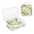 thumbnail image 3 of Lemons and Leaves Clear Cosmetic Bags with Handles PVC Toiletry Bags Zipper Waterproof Portable for Traveling 2 Pcs, 3 of 7