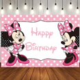 thumbnail image 1 of Fondos de fotografía de Minnie Mouse personalizables, tela de vinilo, sesión de fotos para niños, fiesta de cumpleaños de bebé, estudio fotográfico, 1 of 4