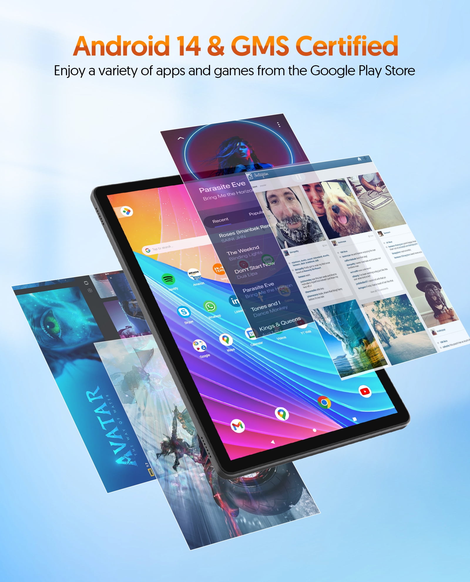 Android 14 Tablet 11 inch Tablets, RAM 128GB + ROM 8(4+4 Expand) GB 1TB Expand, 8000mAh Battery, Octa-Core Processor, 5G Wi-Fi, 2+8MP Dual Camera, Bluetooth, 1280 x 800 FHD IPS Tablet PC