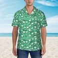 thumbnail image 2 of Fuzoiu Sheep Zzz Print Hawaiian Shirt for Men, Summer Beach Casual Short Sleeve Button Down Shirts, Men’s Beach Summer Shirts with Pocket,3X-Large, 2 of 7