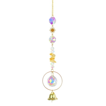 

Kinzd Layout Props Sun Catcher Relieve Boredom Faux Crystal Clear Reflections Hanging Wind Chime for Home
