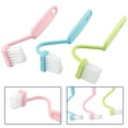 thumbnail image 3 of 3pc Plastic Toilet Under Rim Cleaning Brush S-Type Curved Bent Handle For Home, 3 of 6