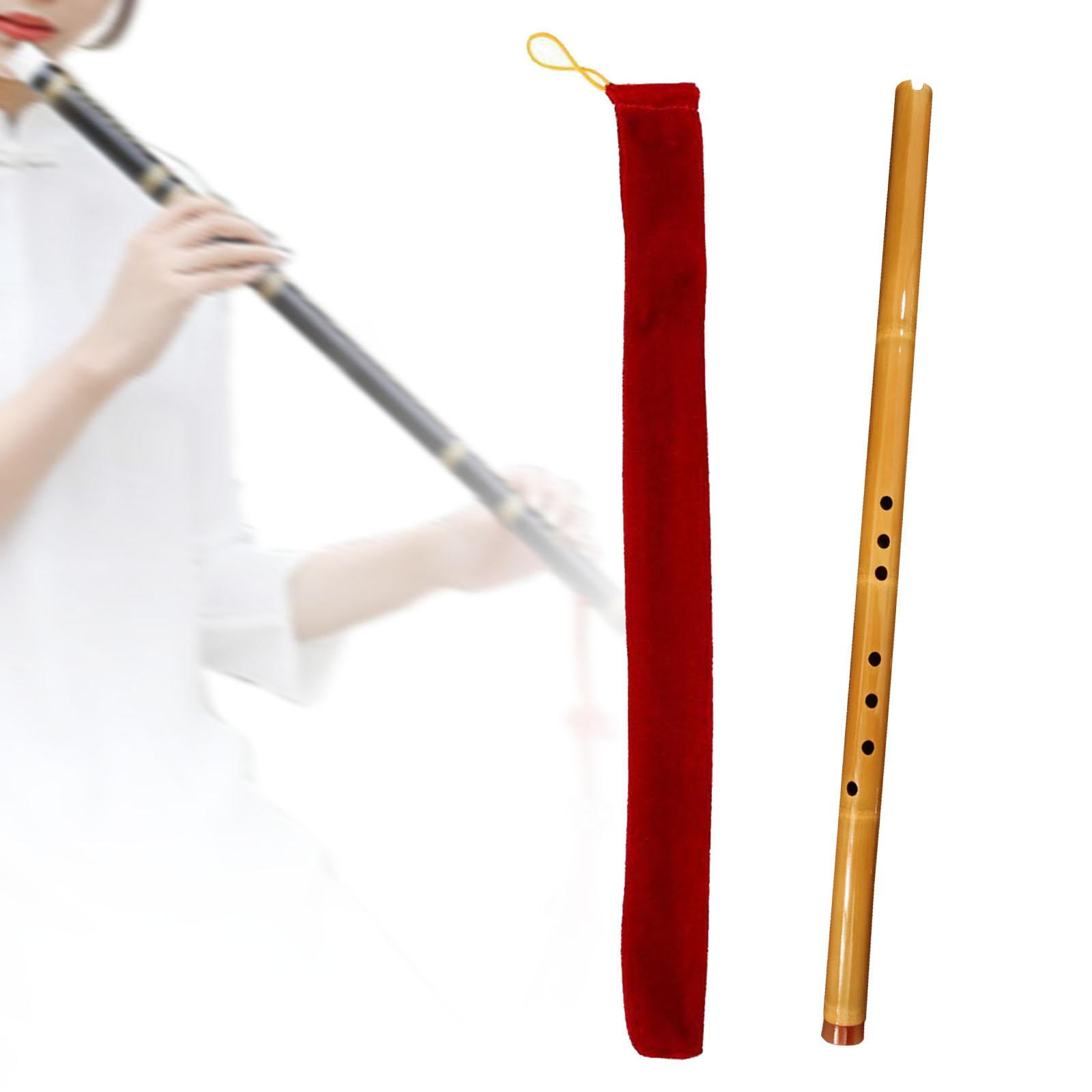LeeQinersw Chinese Bamboo Flute Wind Instruments Chinese Instrument Woodwind Vertical Flute yellow G tuning