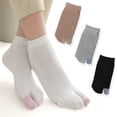 thumbnail image 1 of MesaSe 2Pcs Split Toe Socks Unisex Sweat Absorption Solid Color Outdoor Breathable Japanese Flip Flop Socks for Outdoor, 1 of 8