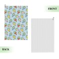 thumbnail image 2 of Pofeuu Frog In Mermaid Print Premium Golf Towel with Carabiner Clip Absorbent Microfiber Waffle Pattern Golf Towel for Golf Bag Trolly Belt Loop, 2 of 8