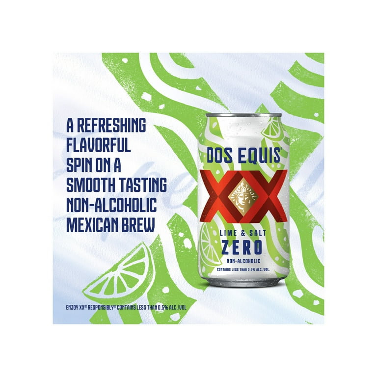 Dos Equis Lime & Salt Zero, 6 Pack, 12 fl oz Cans - Walmart.com