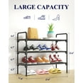 thumbnail image 3 of Kitsure 3-Tier Shoe Rack for Closet, Sturdy Shoe Organizer, 27.6" x 11.8" x 22.6", Black, 3 of 6