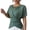 Green, variant on Womens Wrap Tops Comfy Batwing Sleeve Short Blouses Relaxed Fit V-Neckline Tunic T-Shirts Solid Color Work Daily Wear Summer 2026 Orange 2XL