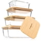 thumbnail image 1 of Set de recipientes de vidrio dokaworld con tapas de bambú x4, 1 of 9