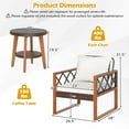 thumbnail image 3 of Gymax 3 Pieces PE Wicker Patio Set w/Solid Acacia Wood Frame & Soft Cushions, 3 of 6