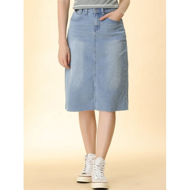 High waisted jean skirt 3xl hotsell