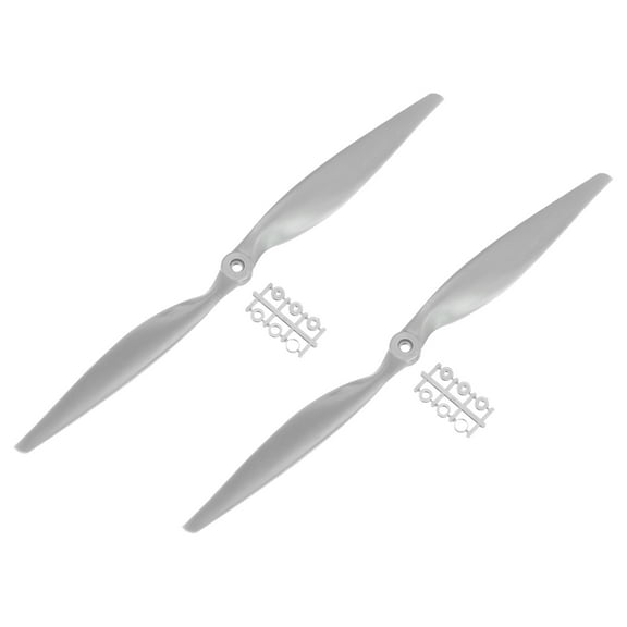 Uxcell 14x7 Inch RC Propellers 2-Vane Blades Props Gray with Adapter Rings RC Airplane Aircraft Prop Replacement 2Pcs