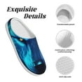 thumbnail image 5 of Lsque Futuristic Blue Light Wolf Pattern Womens Comfort Cotton on Scuff With Memory Foam and Anti-skid Sole Slipper-39/40, 5 of 7