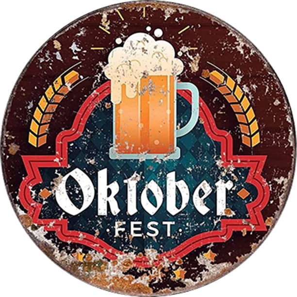 Placa de metal Vintage Ygjytge Oktober Beer Festival arte pared 30x30cm
