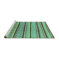 thumbnail image 2 of Ahgly Company Machine Washable Indoor Square Solid Turquoise Blue Modern Area Rugs, 3' Square, 2 of 4