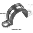 thumbnail image 2 of 10pcs 120mm 2 Hole U-Tube Strap Clamp, 304 Stainless Steel with EPDM Rubber Lined Clip, Double-Layer Gaskets Rubber Cushioned Insulated Clamp for Tube, Pipe or Wire Cord Installation, 2 of 5