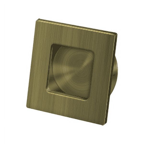 Deltana FLUSH PULL, SQUARE, HD, 2-3/4"X 2-3/4", SOLID BRASS (Antique Brass)