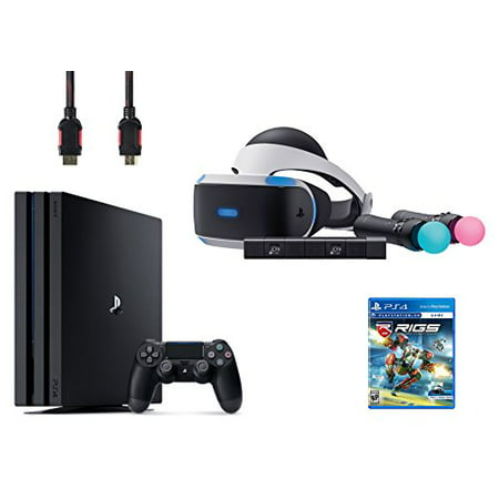 PlayStation VR Start Bundle 5 Items:VR Headset,Move Controller,PlayStation Camera Motion Sensor,PlayStation 4 Pro 1TB,VR Game Disc RIGS Mechanized Combat