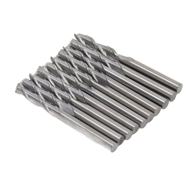 End Mill Kit, Good Hardness 10pcs High Speed Steel Milling Cutter Set For Plastic