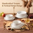 thumbnail image 6 of Onader 8-Piece Stoneware Dinnerware Set, Speckled Plates and Bowls Sets for Restaurant Microwave & Dishwasher Safe, Speckle White, 6 of 9
