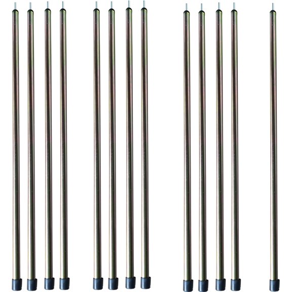 Canvas Bell Tent Poles, Windproof Galvanized Steel Durable Yurt Tent Unadjustable Pole Glamping Gear Accessories