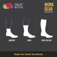 thumbnail image 3 of Calcetines Fruit of the Loom acolchados de algodón Work Gear, paquete de 10 pares, 3 of 3
