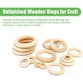 thumbnail image 3 of 100 PCS Unfinished Natural Wooden Rings for Crafts, Wood Rings for DIY, Pendant Connectors, Jewelry Making, Macrame Supplies$$, 3 of 6