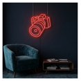 thumbnail image 3 of Letrero De Neón LED Con Forma Cámara Para Pared, Ideal Para Estudio Fotográfico, Decoración Creativa, Dormitorio, Sala Juegos, 19.6918.23in/5046.3cm, 3 of 6