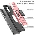 thumbnail image 2 of Samsung Galaxy S22 Case, Rosebono Hybrid Slim Colorful Armor Cover Case With Adjustable Integrated 360 Degree Rotating Ring Kickstand For Samsung Galaxy S22 (Rose Gold), 2 of 6