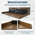 thumbnail image 2 of Garvee Washer Dryer Countertop, Wood Washer and Dryer Countertop with 2.75" h Edge Rails, Waterproof Laundry Topper with Anti-Slip Pads for Laundry Room Organization and Storage, 2 of 7