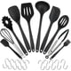 thumbnail image 1 of 20 pcs Silicone Kitchen Utensils,Cooking Tool Set Heat Resistant Silicone Kitchenware, Non-Stick Kitchen Baking Tools 10 Sets + 10 S Hooks - Black, 1 of 5