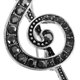 thumbnail image 2 of Broche de alfiler para mujer, broche de nota Musical con diamantes de imitación, joyería para cuello, 2 of 8