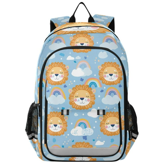 ALAZA Cartoon Lions and Rainbows Laptop Backpack Purse Travel Bag Casual School Bookbag Rucksack for Women Men