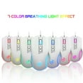 thumbnail image 4 of HXSJ X100 Wired Optical Gaming Mouse with 7-Color Breathing Light, 6 Programmable Buttons, 4 Adjustable DPI (1200-1800-2400-3600), 8G Acceleration, 30IPS Tracking, 10 Million Click Lifespan, 150cm, 4 of 6