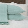 thumbnail image 5 of Rizzy Home Donny Osmond Cotton Wedding Blanket, 3-Piece Set Aqua, 5 of 5
