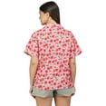 thumbnail image 2 of Stylore Womens Hawaiian Shirt Short Sleeve Blouse Funky Cherry Pink S, 2 of 7