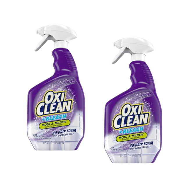 Eliminador de manchas OxiClean para moho y hongos con lejía, 900 ml, paquete de 2