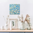 thumbnail image 6 of Fenyluxe Daisies Flowers Canvas Prints Wall Art Ready To Hang Home Decor 12x12in, 6 of 6