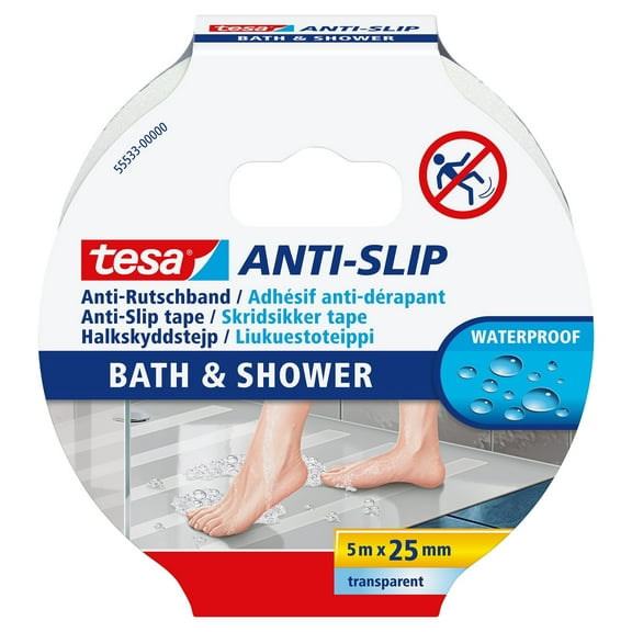 tesa Anti-Slip Tape for Bathrooms Transparant 5m x 25mm