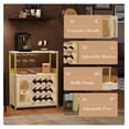 thumbnail image 6 of Wine Bar Cabinet with Adjustable Shelves Wine Cooler, Mini Bar for Home, Farmhouse Wooden Wines Rack, 36″ Tall Liquor Cabinet for Home, Kitchen,Dinning Room,Living Room,, 6 of 8