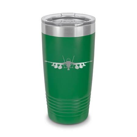 

EA-18G Growler Tumbler 20 oz - Laser Engraved w/ Clear Lid - Polar Camel - Stainless Steel - Vacuum Insulated - Double Walled - Travel Mug - ea18g ea18 electronic warfare aircraft