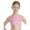 thumbnail image 5 of Nyeemya Kids Girls 2 Piece Dance Sports Outfits Crop Top with Booty Shorts Set for Gymnastics Dancing Pink 10, 5 of 7