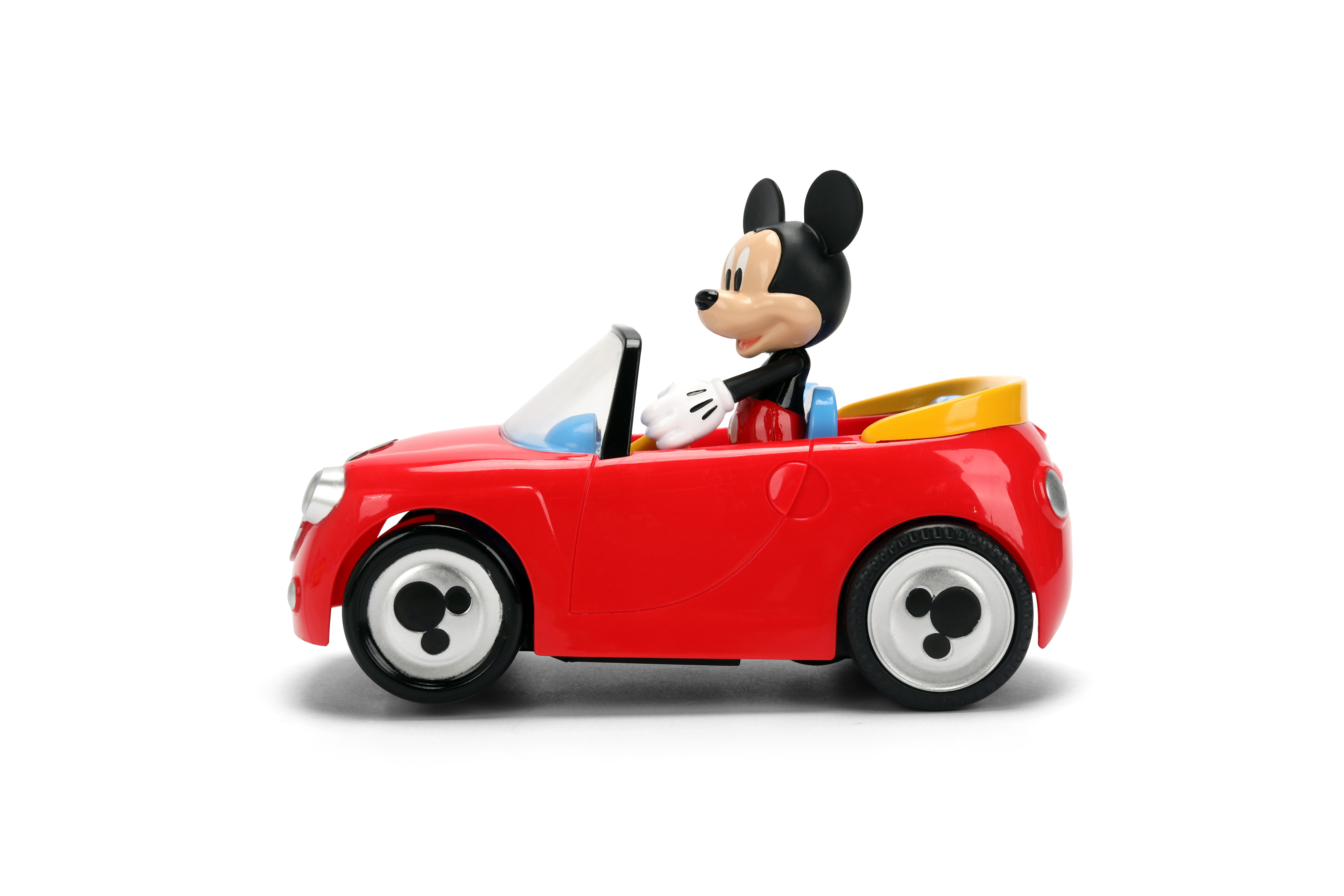 DISNEY MICKEY MOUSE ROADSTER RC CAR 1:32 SCALE REMOTE CONTROL VEHICLE WITH MICKEY FIGURE BY JADA TOYS