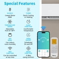 thumbnail image 6 of Ktaxon 2 Zone 12000 + 18000 BTU WIFI Mini Split AC/Heating System,20 SEER2+21 SEER2 ,27000 BTU Ductless Split Air Conditioner with Pre-Charged Condenser, Heat Pump & 25Ft Line Set, 208-230V, 6 of 11