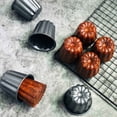 thumbnail image 3 of Canele Mold, Cannele Muffin Cup, 18 Piezas Molde Cannele Antiadherente Gris-Negro Canneles, 3 of 5
