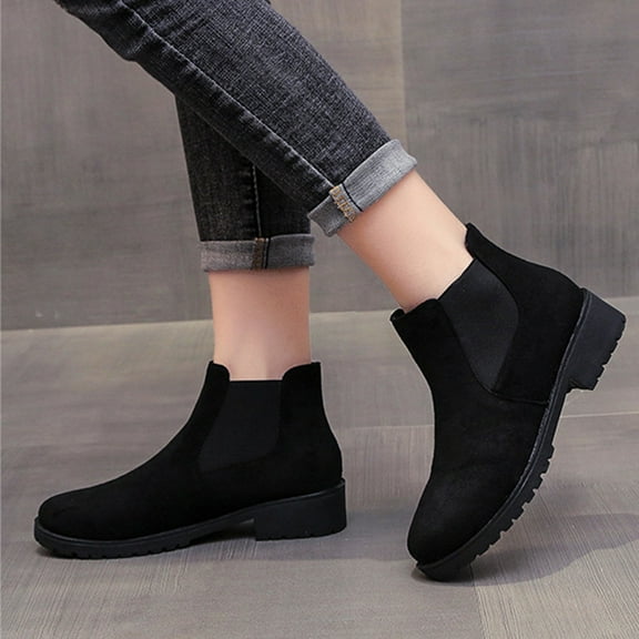 Black Booties TKYCMSUAKI Womens Ankle Boots Slip On Knit Sock Booties Lightweight Casual Dress Ankle Shoes