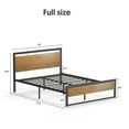 thumbnail image 2 of Full Size Bed Frame Steady Steel Platform with Wood Headboard/Footboard, 2 of 9