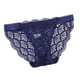 thumbnail image 4 of Gibobby Ropa interior termica Calzoncillos de algodón ahuecados sin costuras de cintura de encaje para mujer(Azul marino， M), 4 of 5