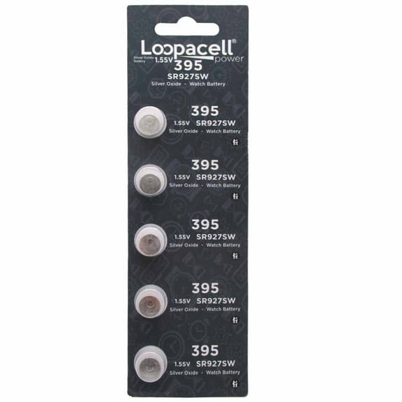Loopacell 395/399 Silver Oxide 5 Batteries (SR927W / SR927SW)